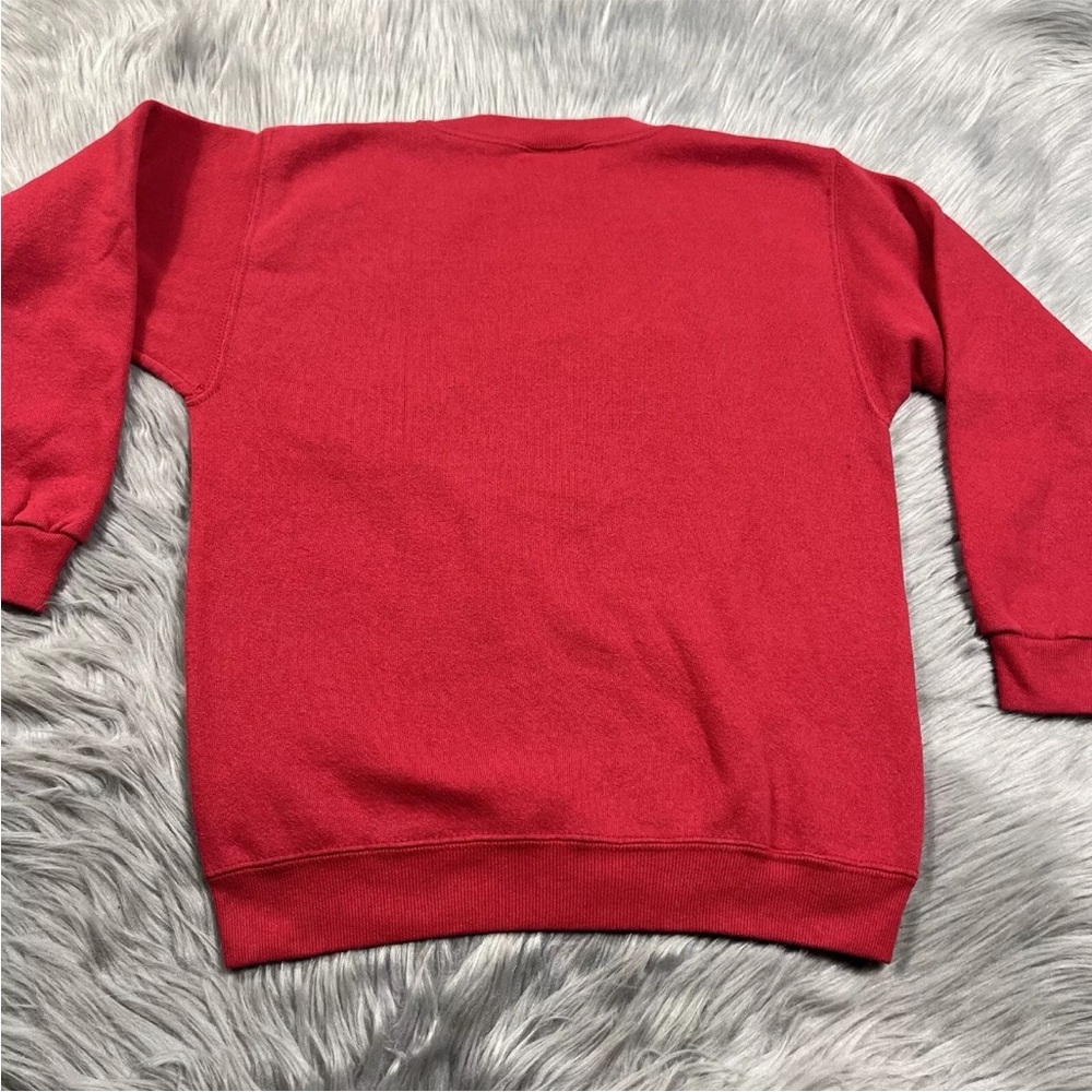 Vintage 90s Disney Mickey Mouse Red Plaid Kids Sweater - Picture 3 of 16